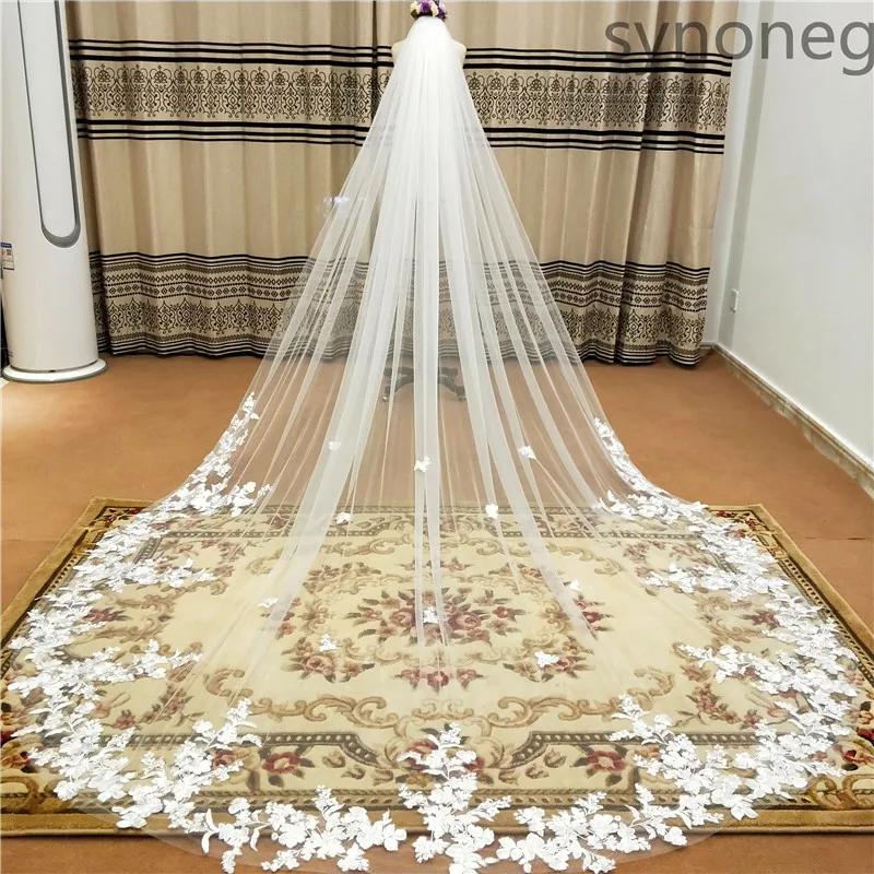 Real Photo 3m.4m.5m One Layer Wedding Veil With Com..